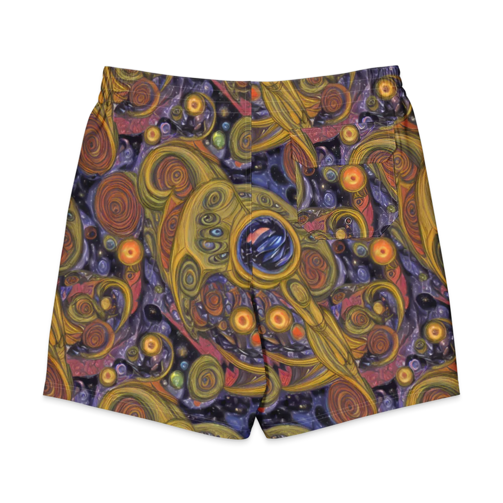 Orbiting Ochre on Men's Board Shorts — Back