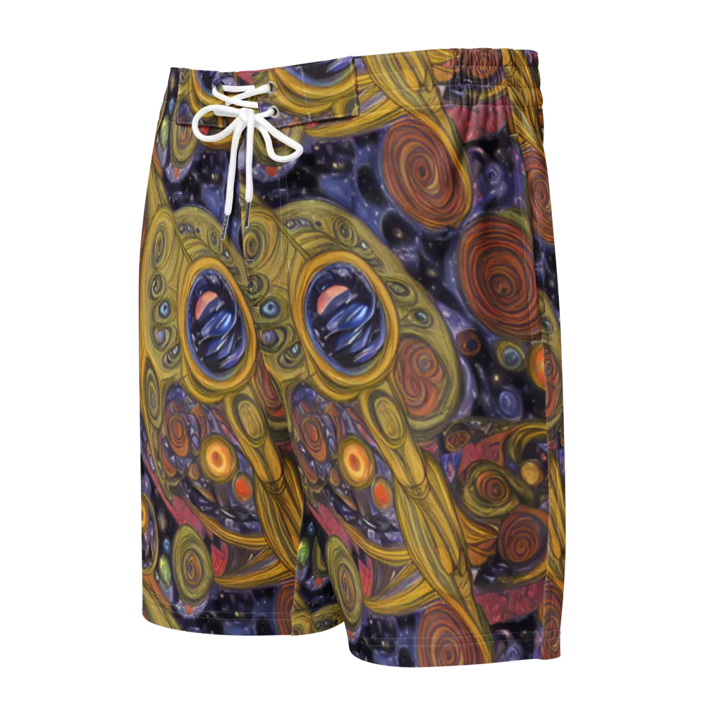 Orbiting Ochre on Men's Board Shorts — Front