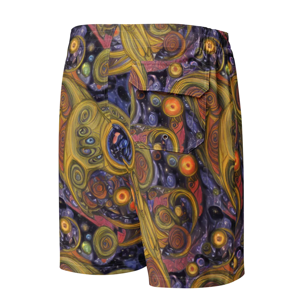 Orbiting Ochre on Men's Board Shorts — Back