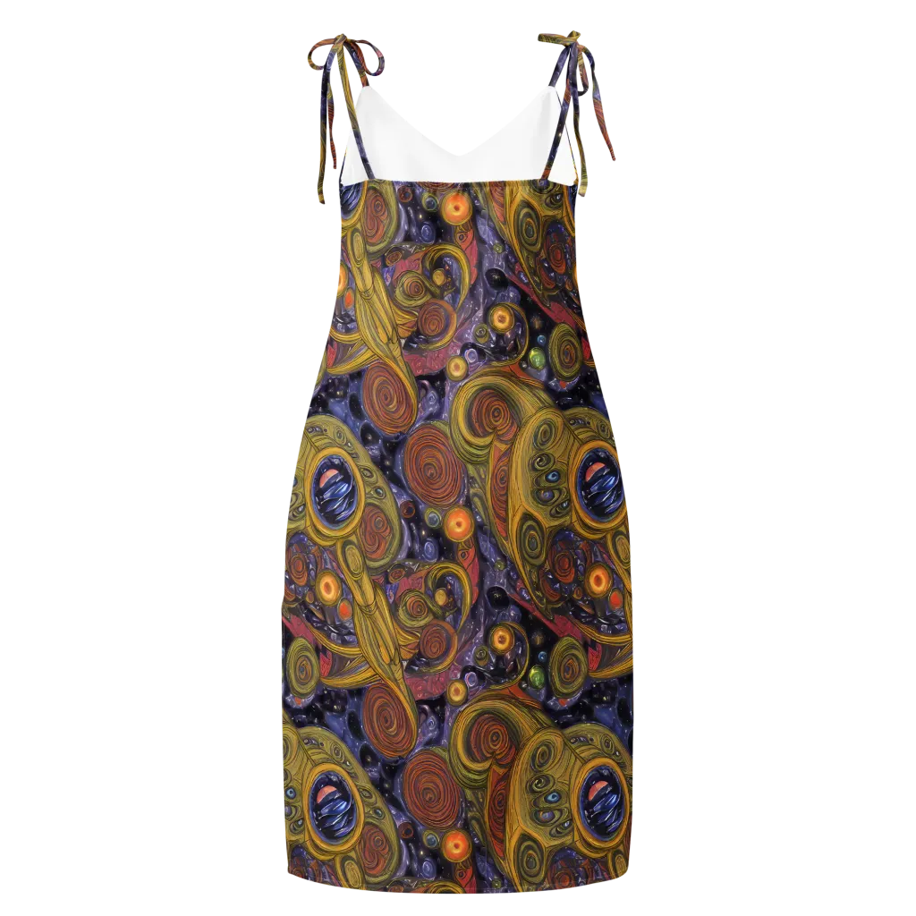 Orbiting Ochre on Slip Dress — Back