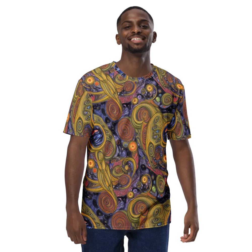 Orbiting Ochre on Men's Crew Neck T-Shirt — Front
