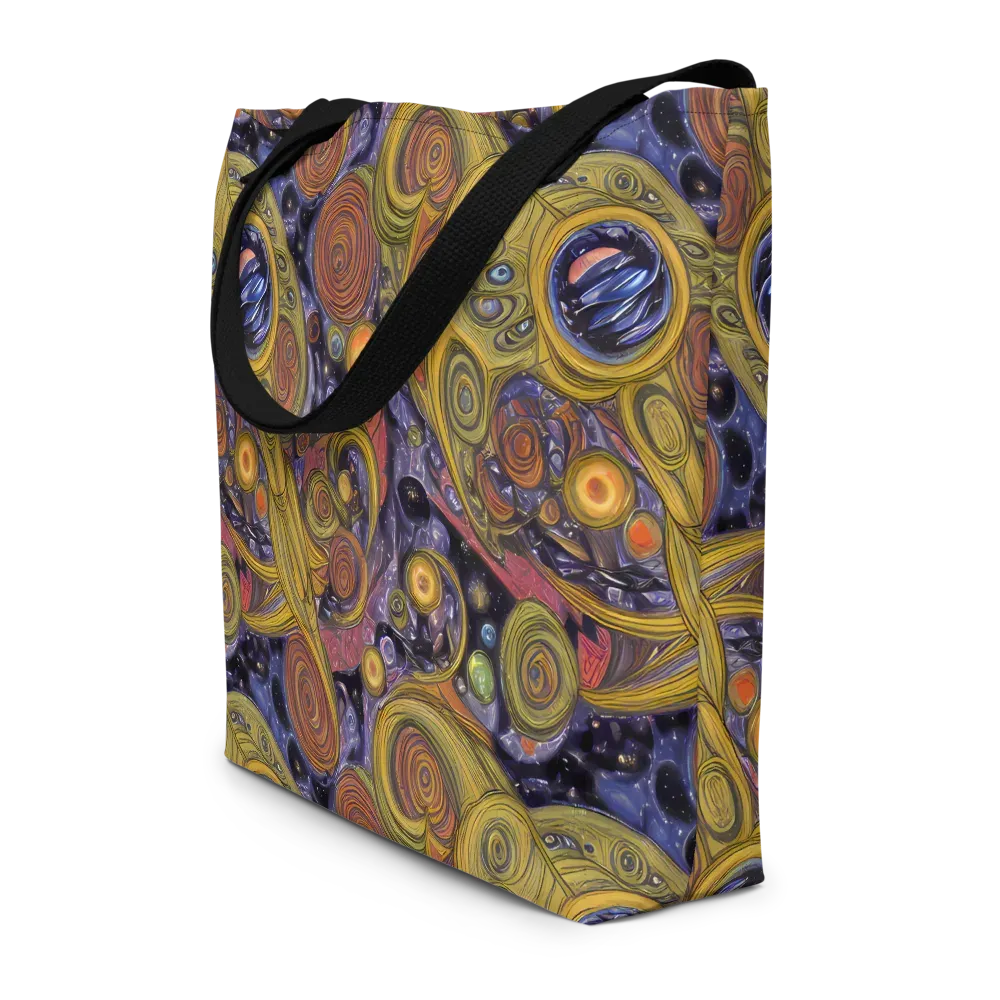 Orbiting Ochre on Large Tote Bag W/ Pocket — Front