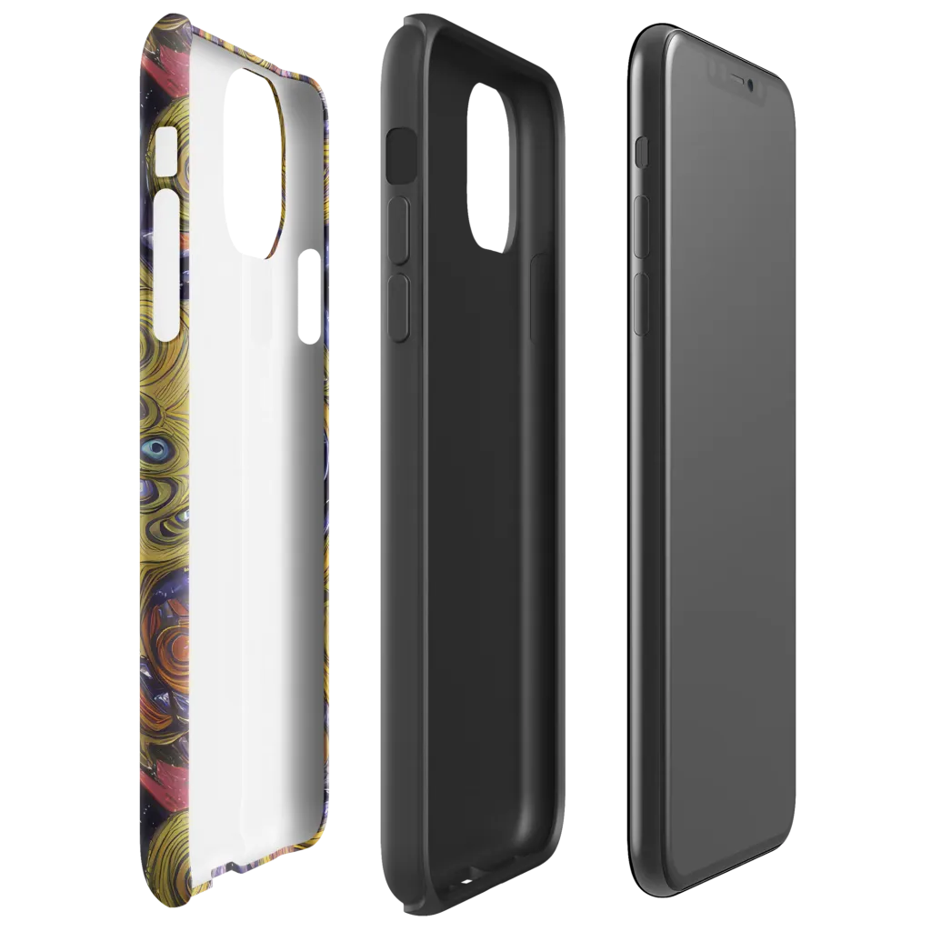 Orbiting Ochre on Tough Case for iPhone® — Right
