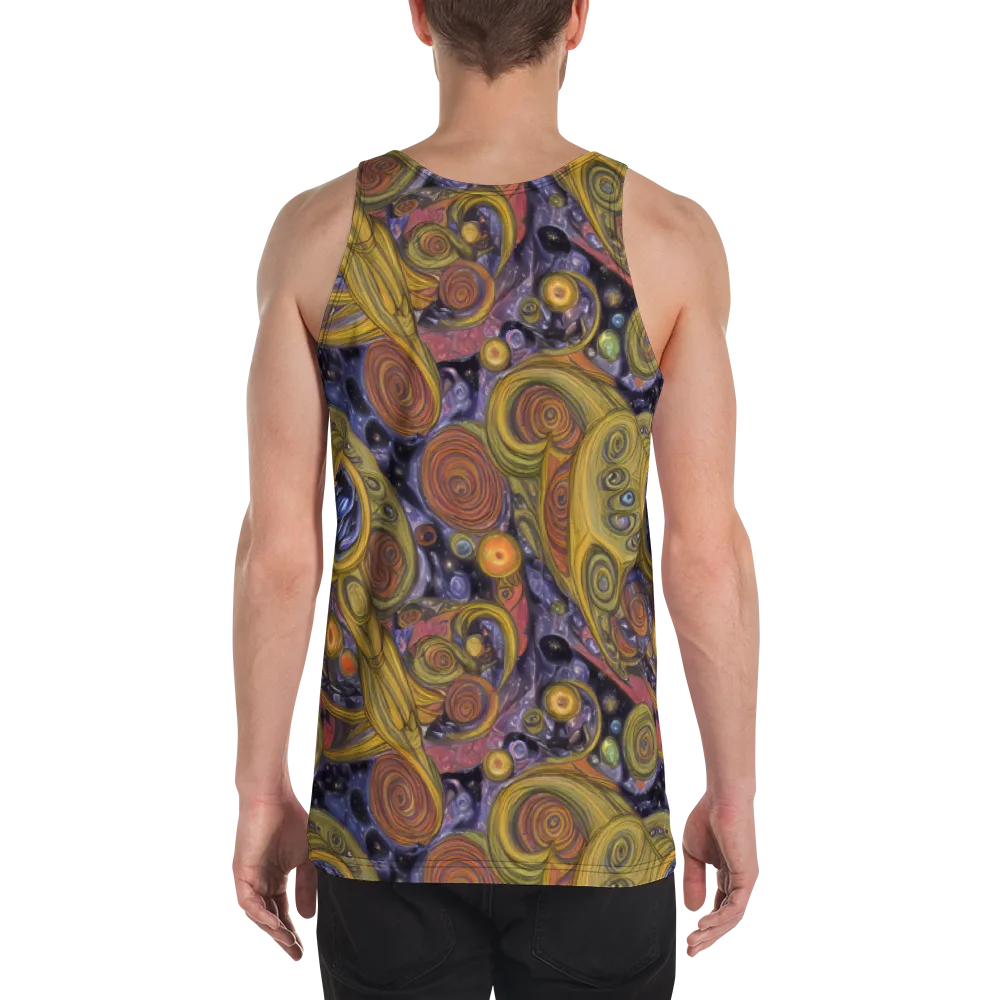 Orbiting Ochre on Men's Tank Top — Back