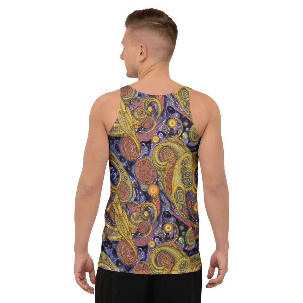 Orbiting Ochre on Men's Tank Top — Back