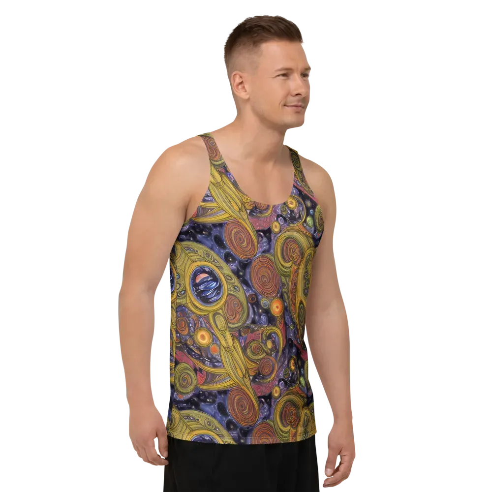 Orbiting Ochre on Men's Tank Top — Right Front