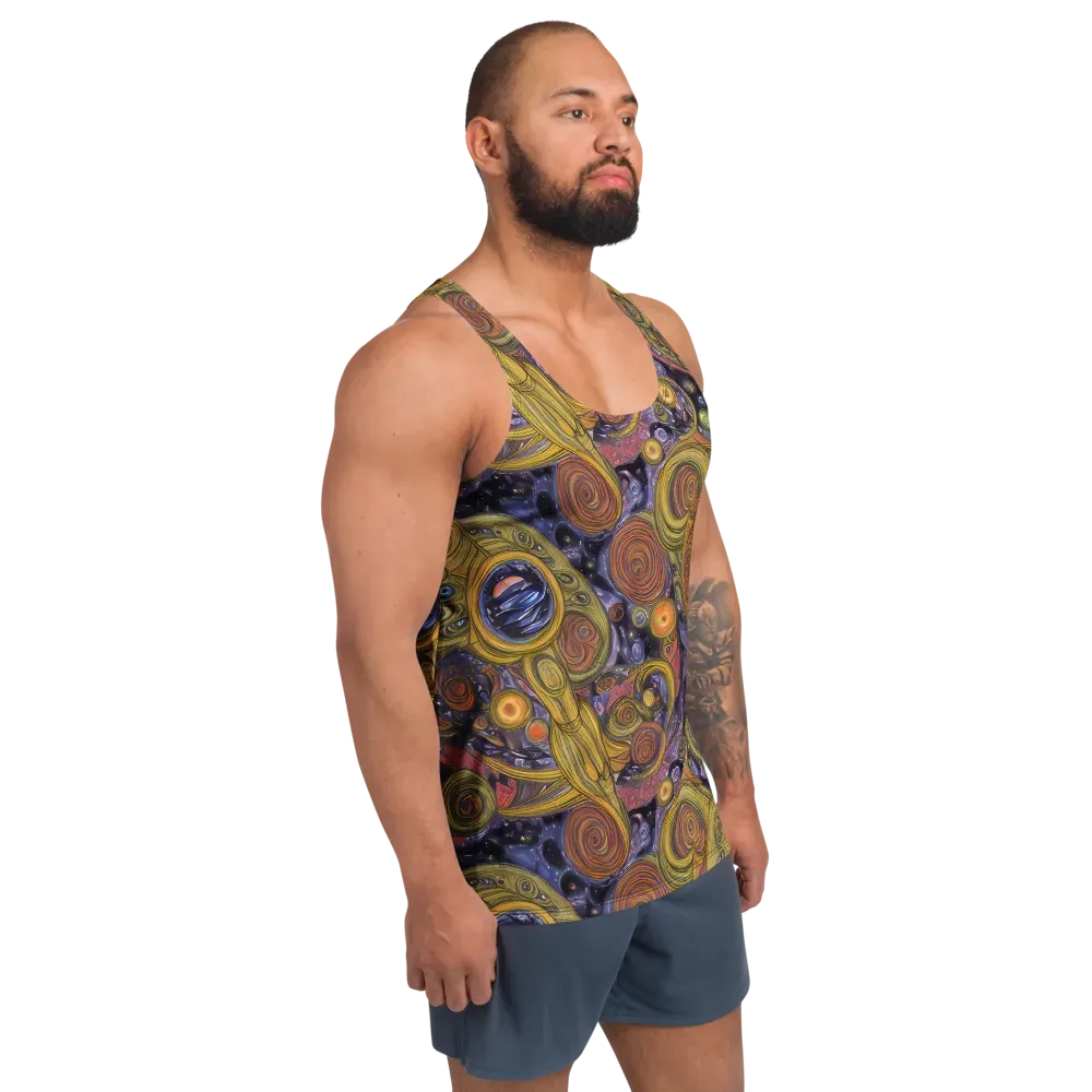 Orbiting Ochre on Men's Tank Top — Right Front