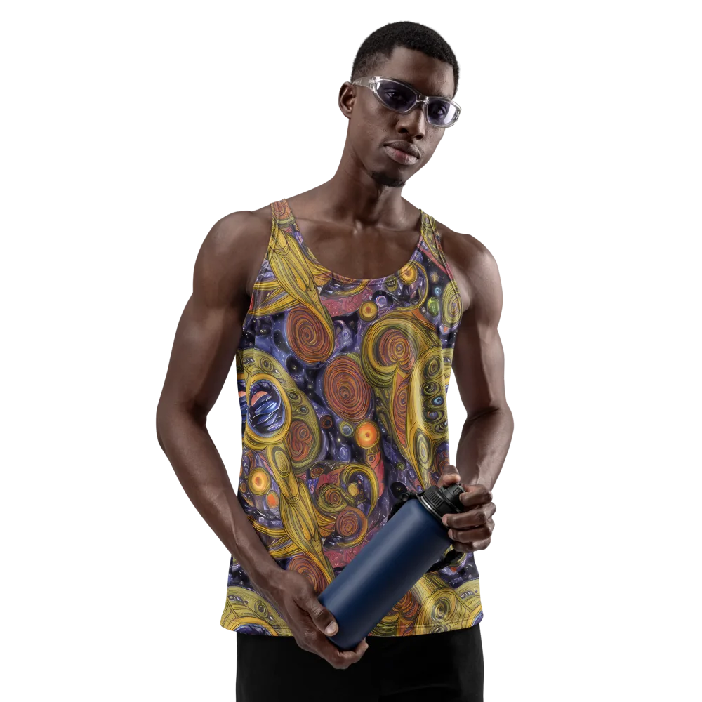 Orbiting Ochre on Men's Tank Top — Front