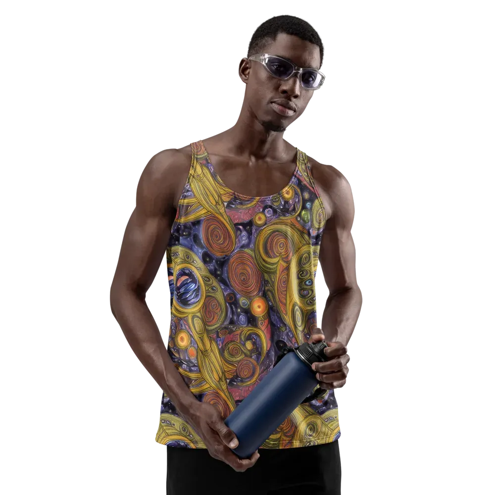 Orbiting Ochre on Men's Tank Top — Front