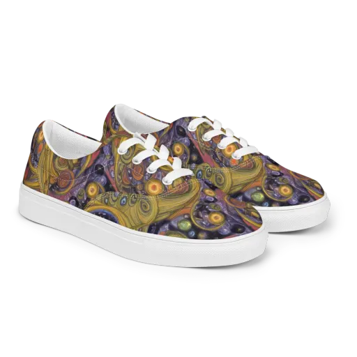 Orbiting Ochre on a Men's Lace-Up Canvas Shoes