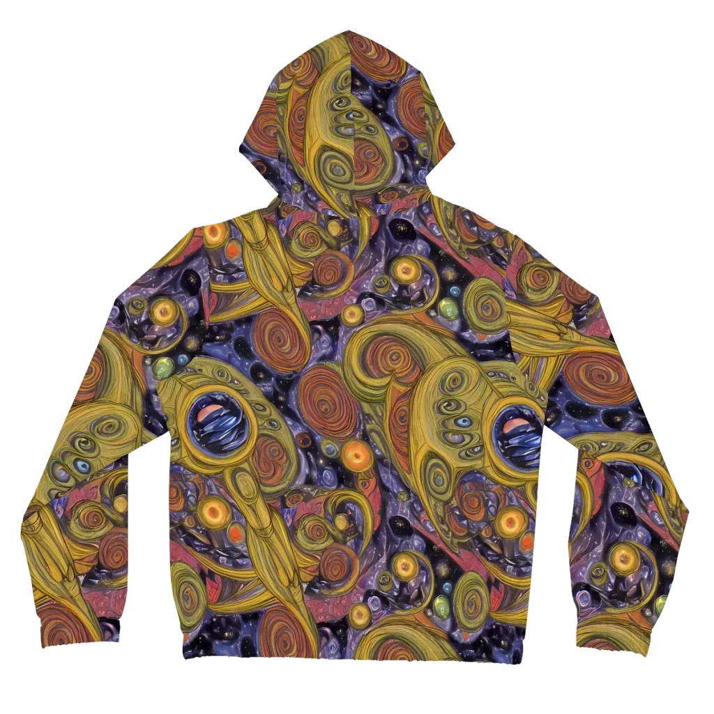 Orbiting Ochre on Women's Full-Zip Hoodie — Back