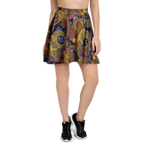 Orbiting Ochre on a Skater Skirt