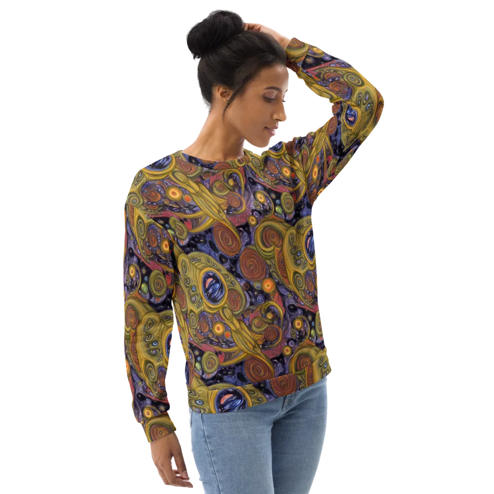 Orbiting Ochre on Sweatshirt — Right Front