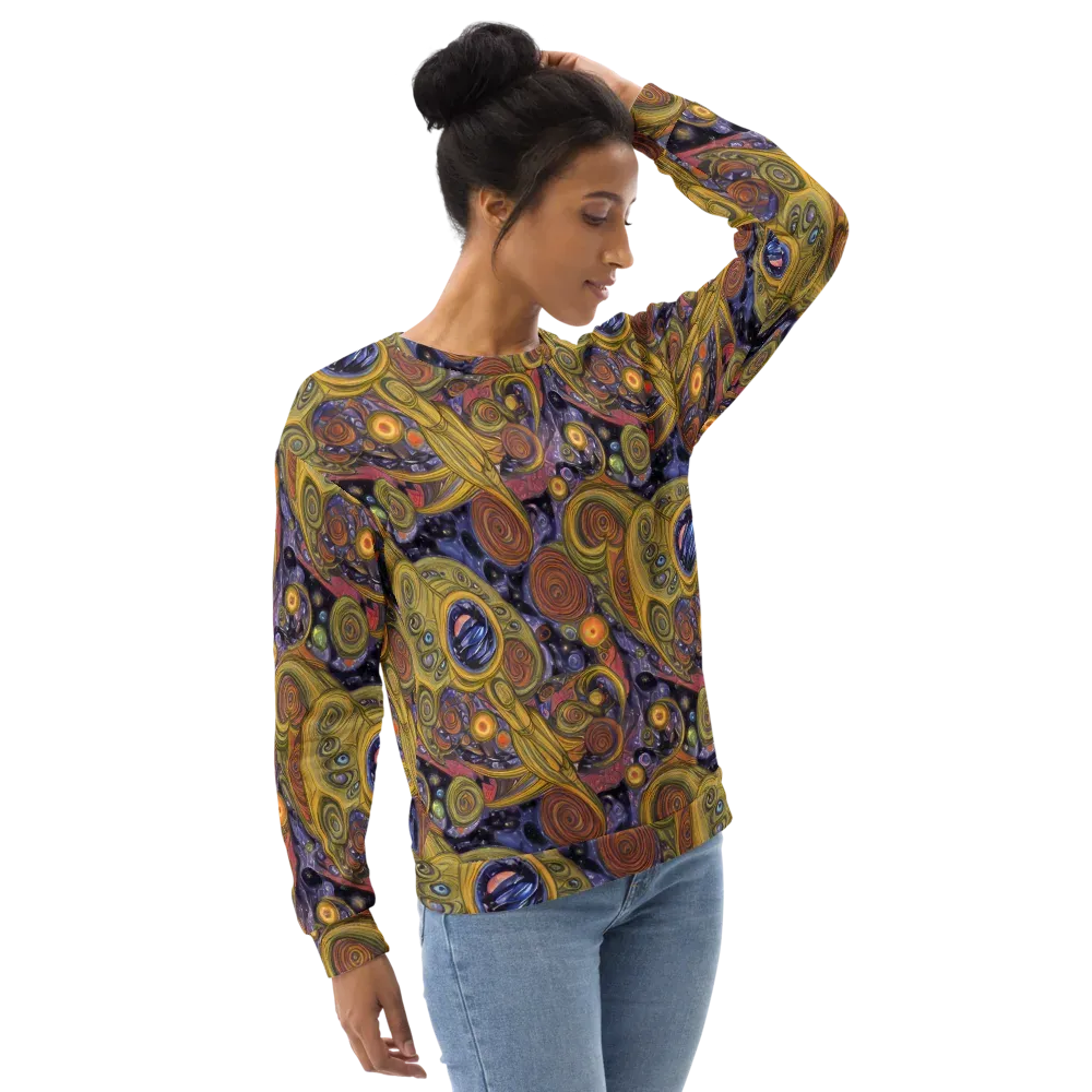 Orbiting Ochre on Sweatshirt — Right Front