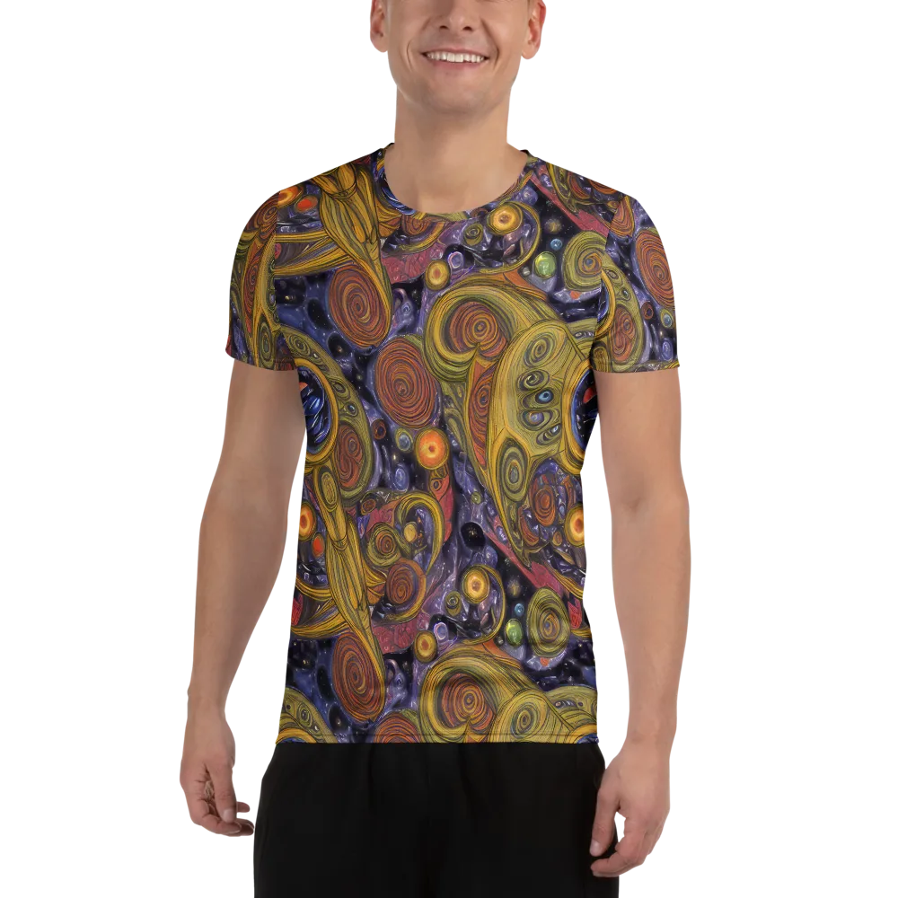 Orbiting Ochre on Men's Athletic T-Shirt — Front