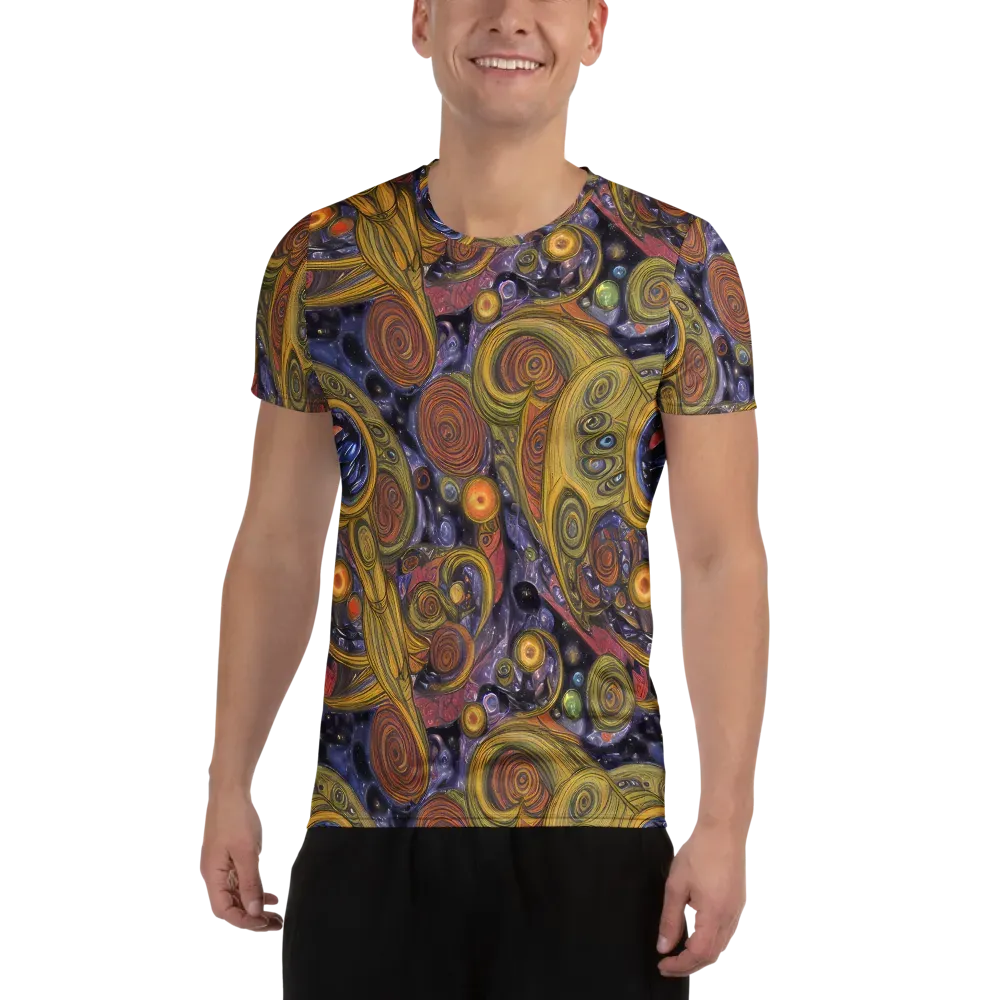 Orbiting Ochre on Men's Athletic T-Shirt — Front