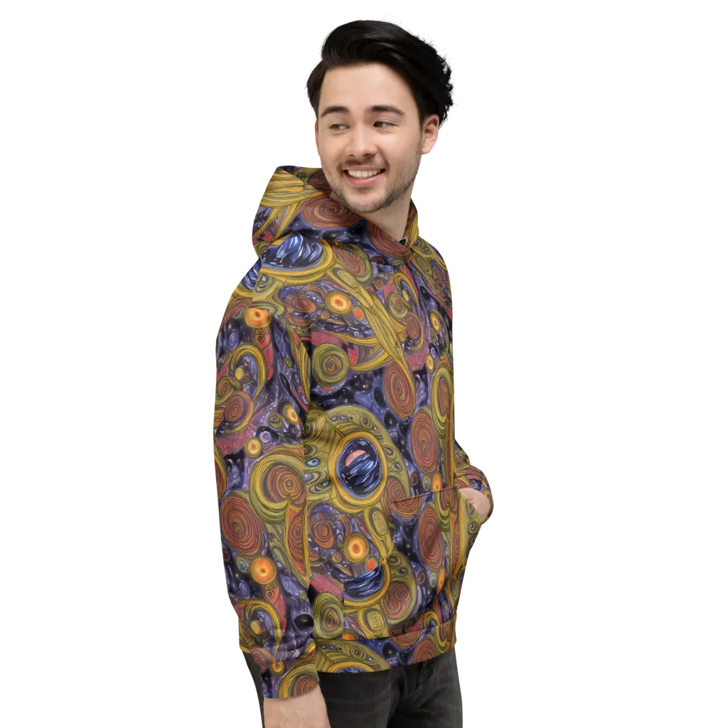 Orbiting Ochre on Hoodie — Right