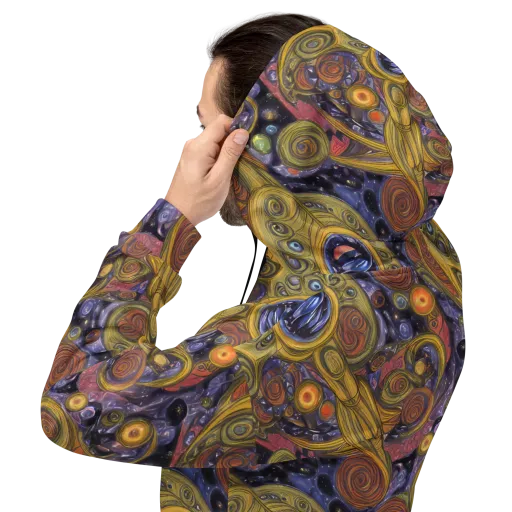 Orbiting Ochre on a Hoodie