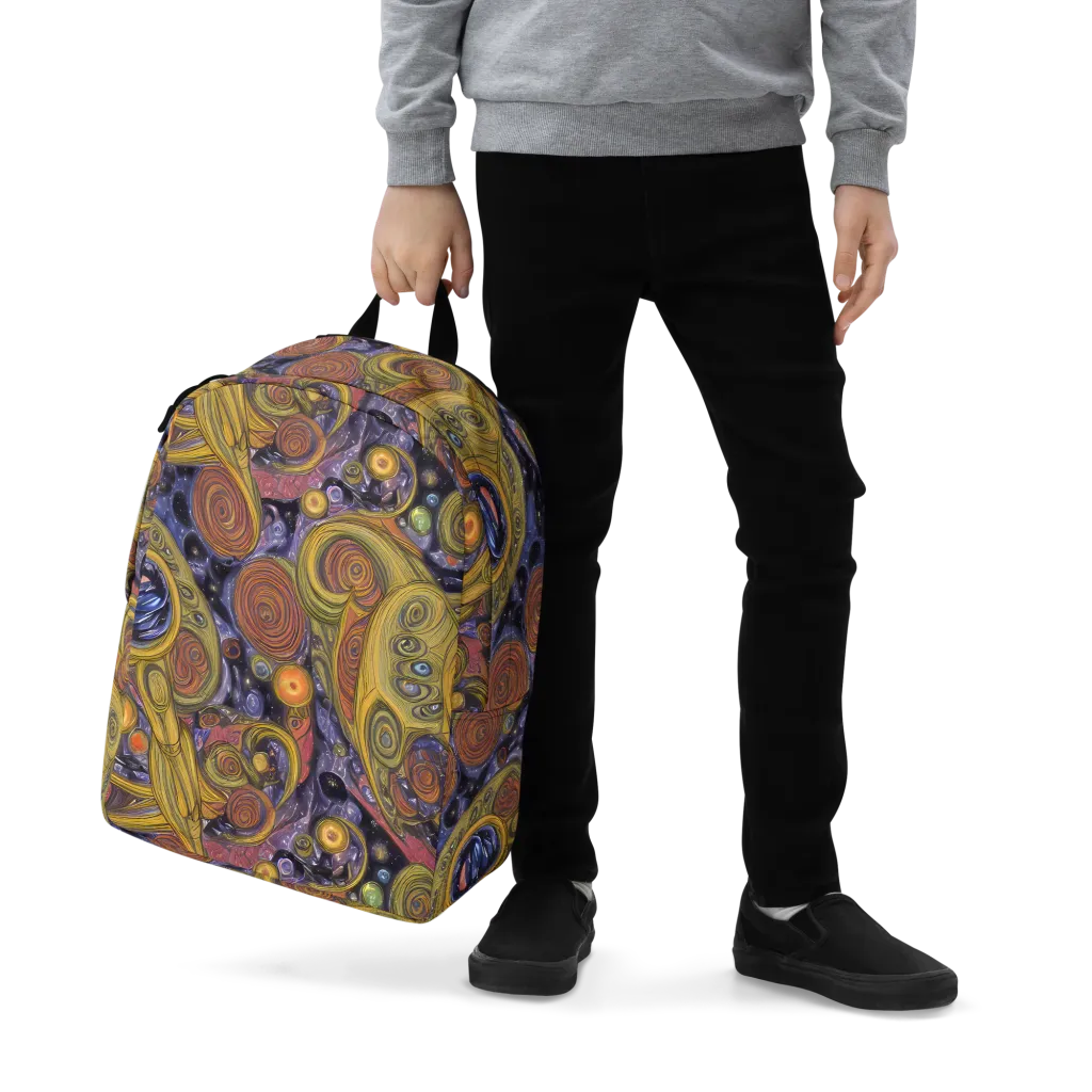 Orbiting Ochre on Minimalist Backpack — Zoomed-in