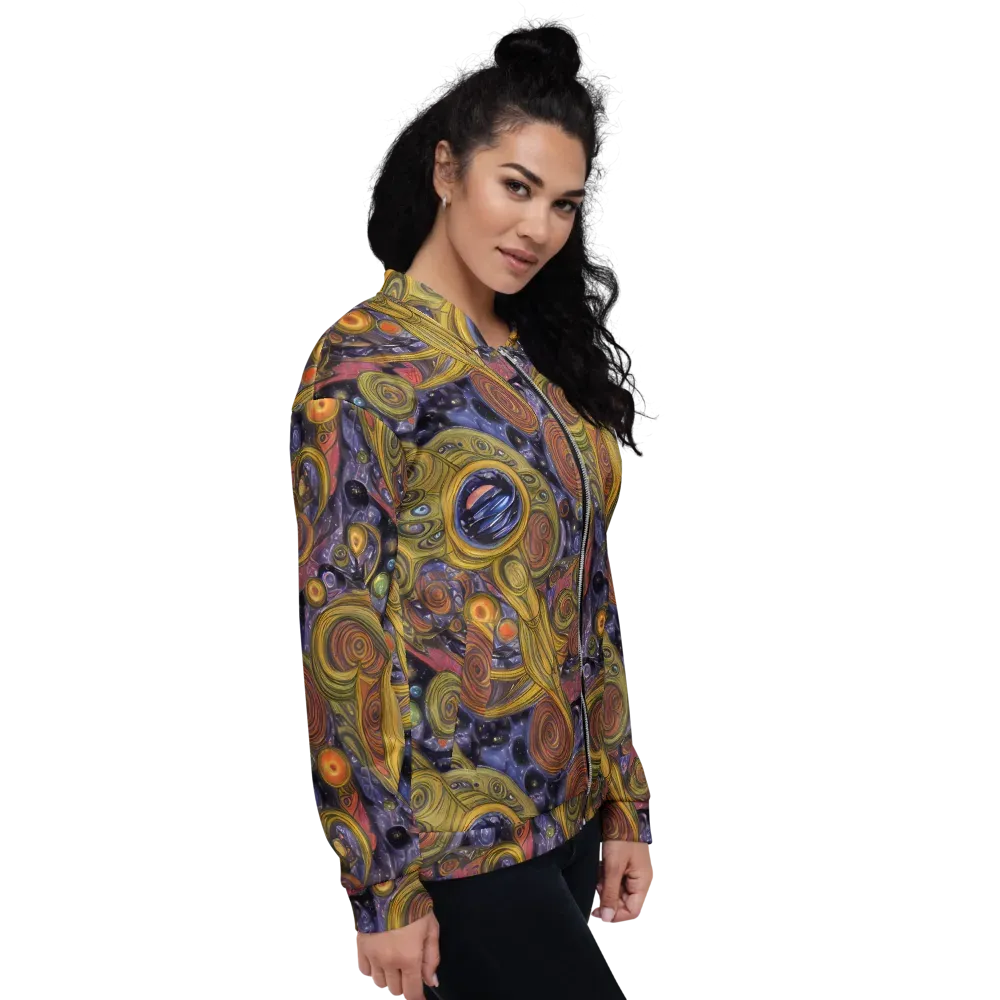 Orbiting Ochre on Bomber Jacket — Right
