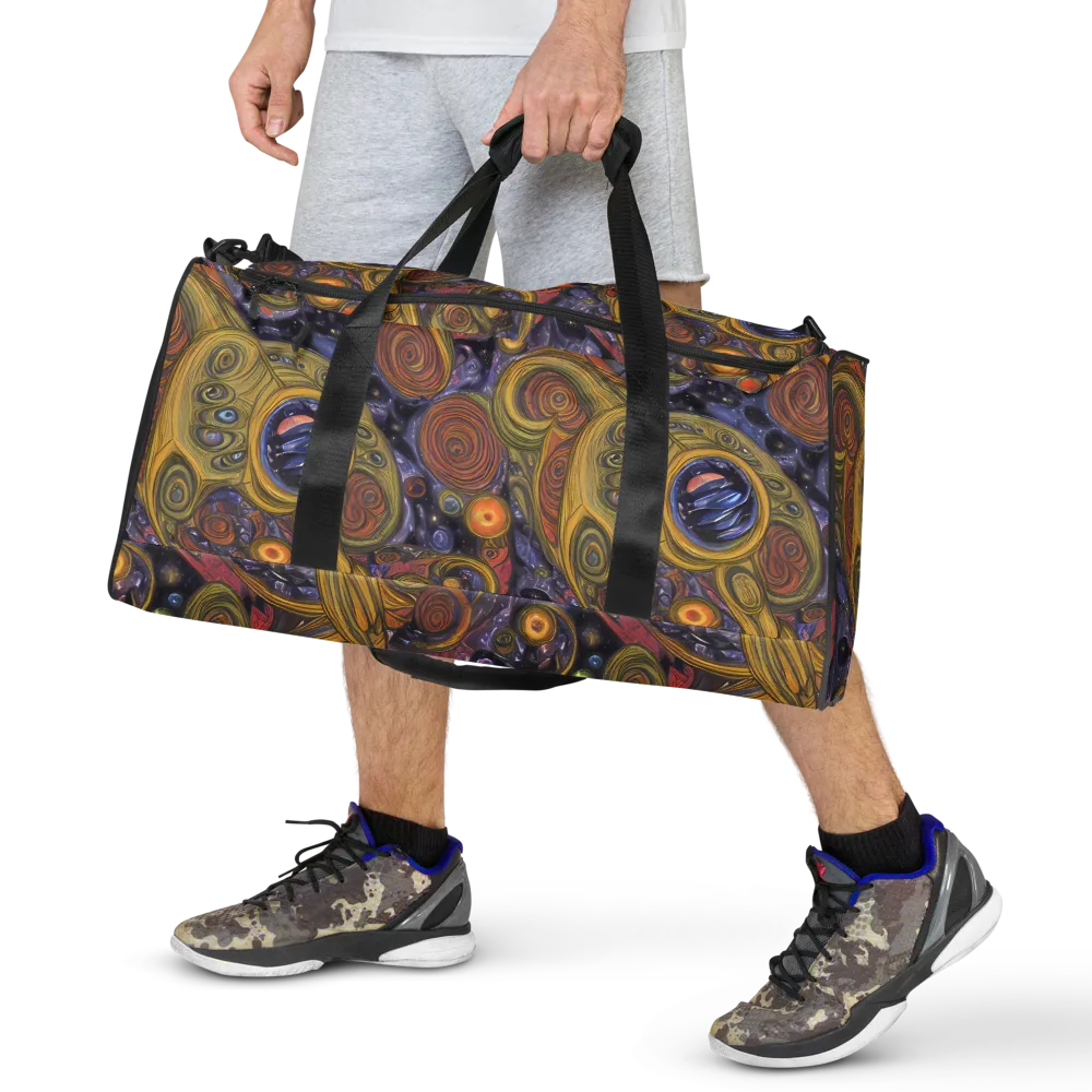 Orbiting Ochre on Duffle Bag — Front