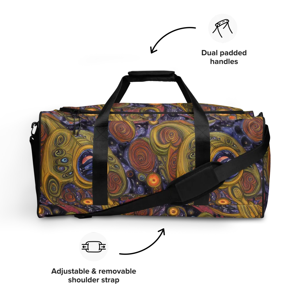 Orbiting Ochre on Duffle Bag — Front
