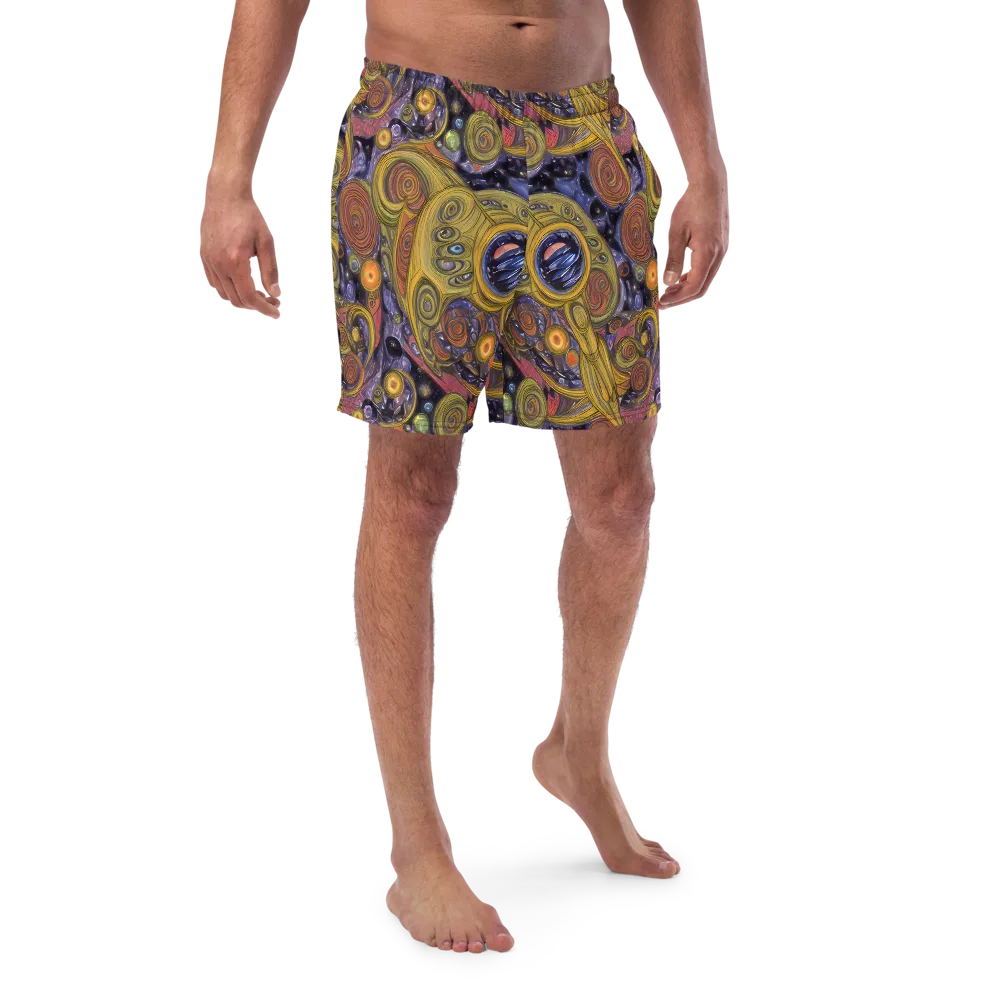 Orbiting Ochre on Swim Trunks — Front