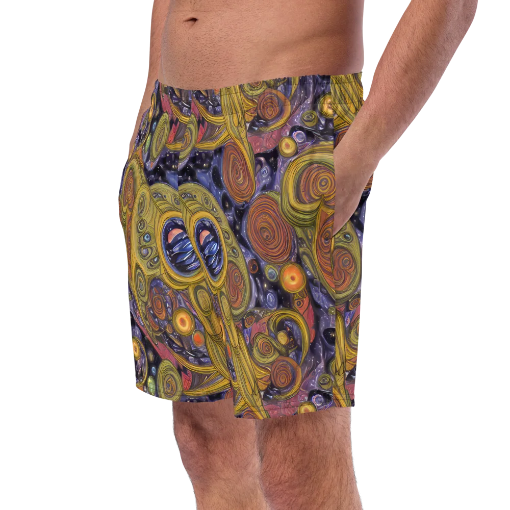Orbiting Ochre on Swim Trunks — Left Front