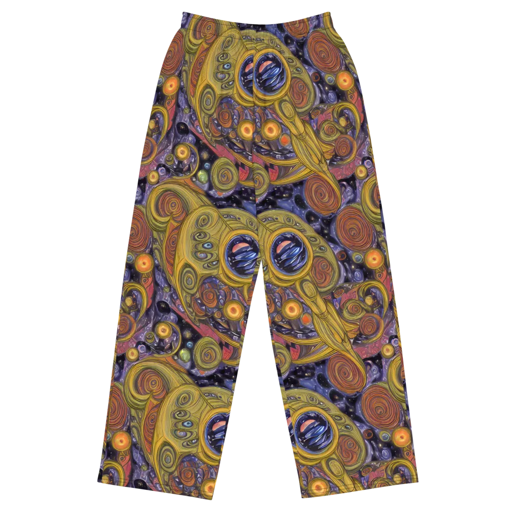 Orbiting Ochre on Wide-Leg Pants — Front