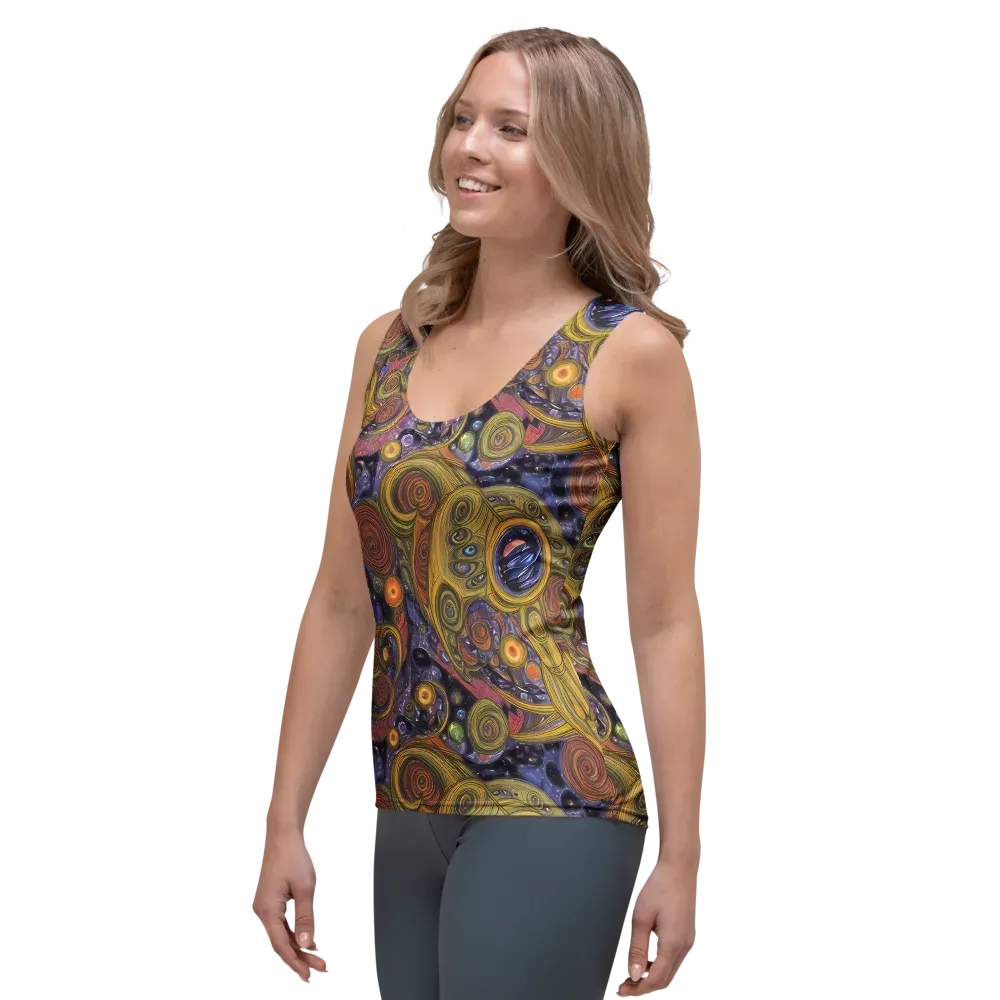Orbiting Ochre on Women's Tank Top — Left Front