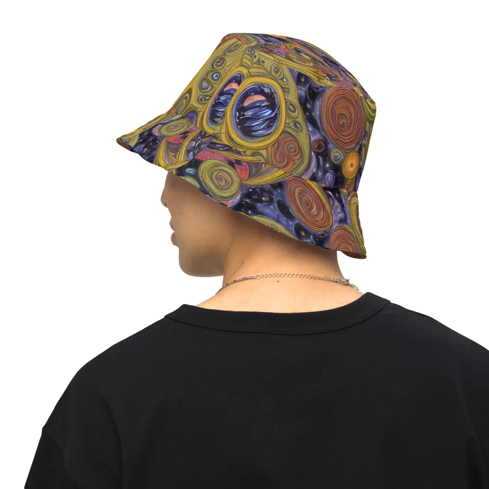Orbiting Ochre on Reversible Bucket Hat — Back Inside