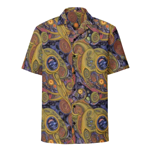 Orbiting Ochre on a Button Shirt
