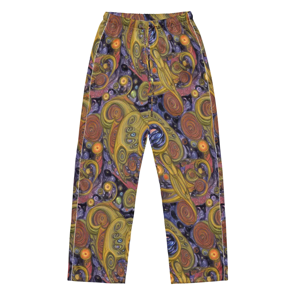 Orbiting Ochre on Women's Pajama Pants — Front