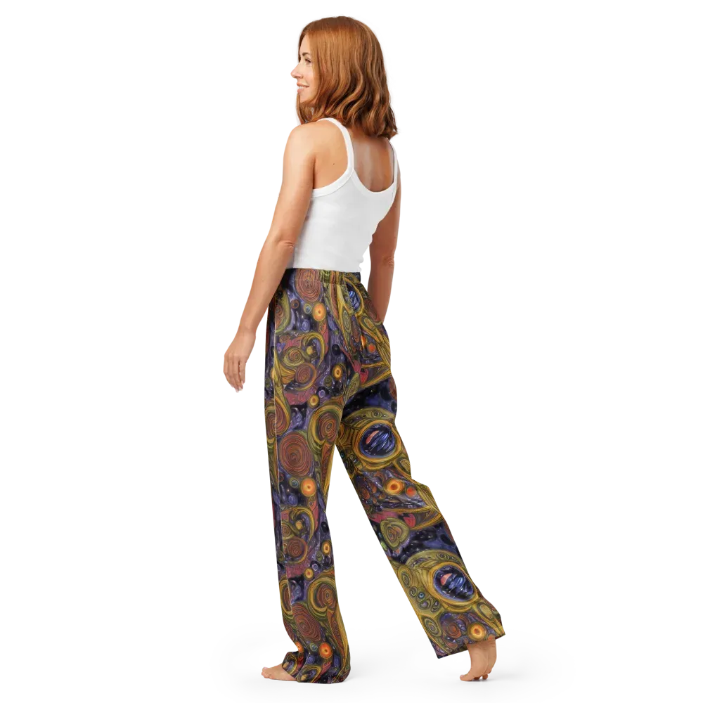Orbiting Ochre on Women's Pajama Pants — Back