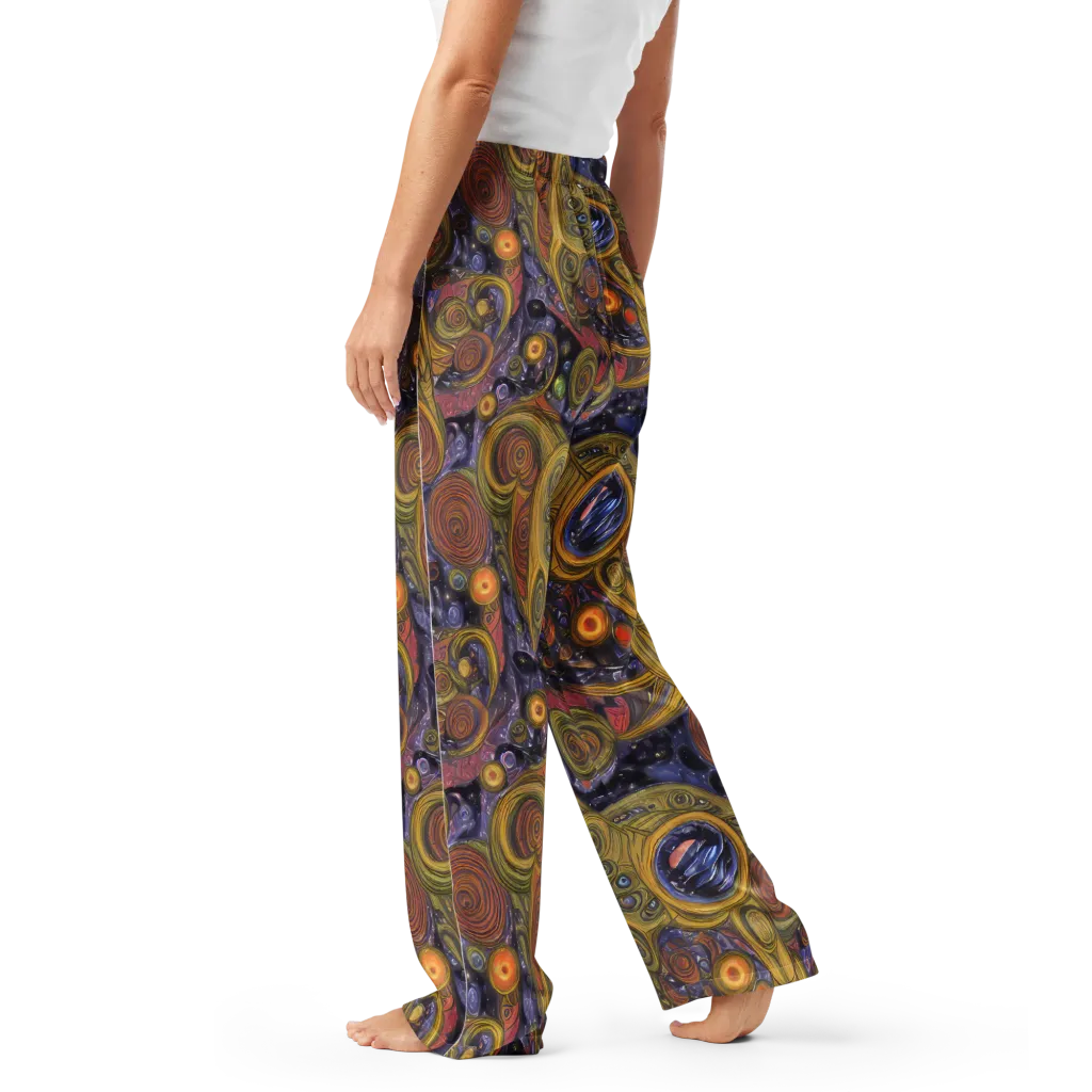 Orbiting Ochre on Women's Pajama Pants — Left