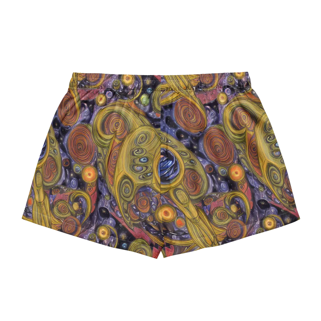 Orbiting Ochre on Women's Pajama Shorts — Back