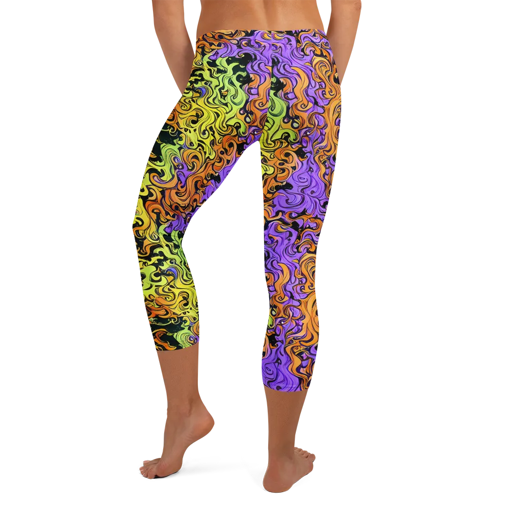 Neon Spell on Capri Leggings — Back