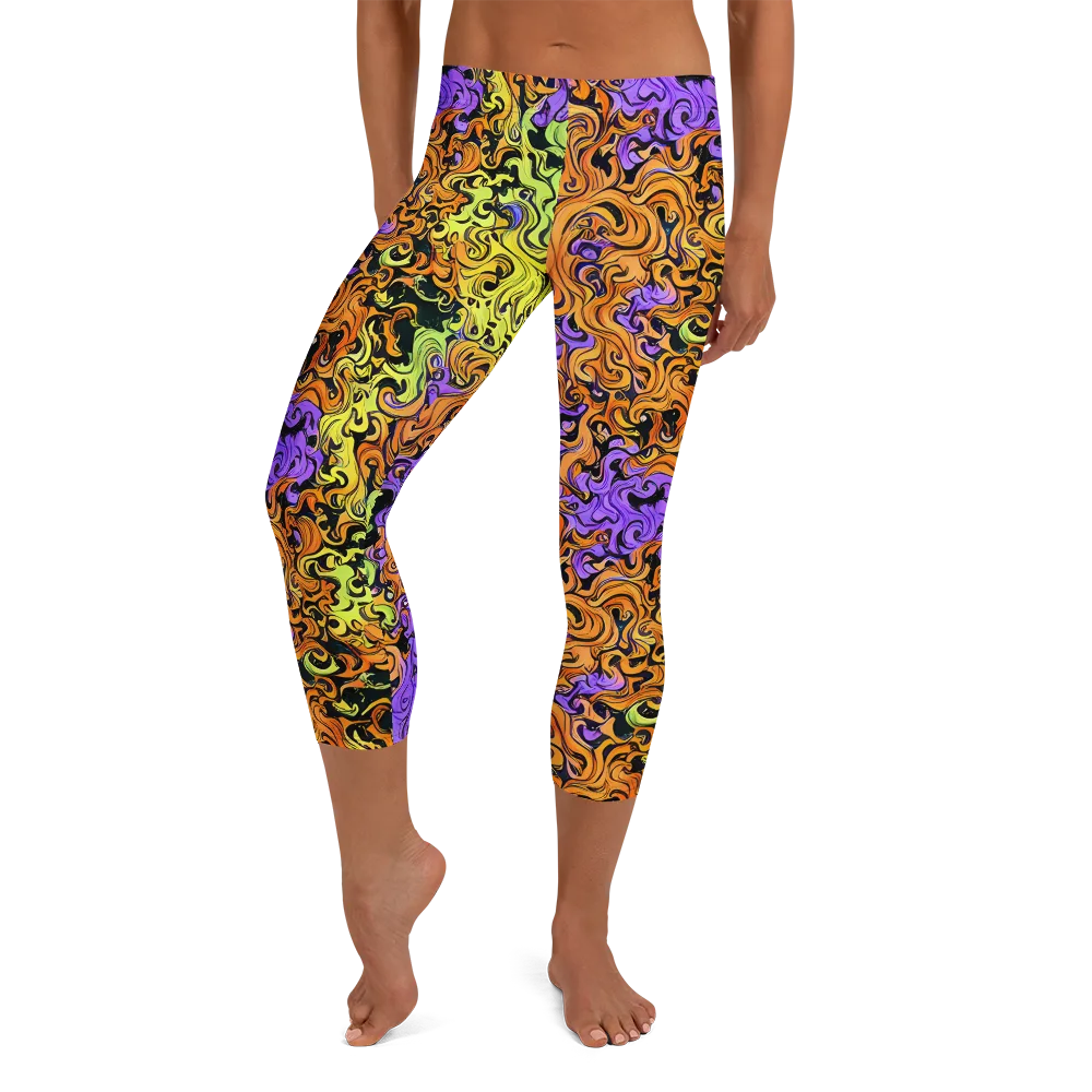 Neon Spell on Capri Leggings — Front