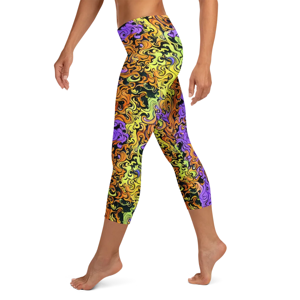 Neon Spell on Capri Leggings — Left