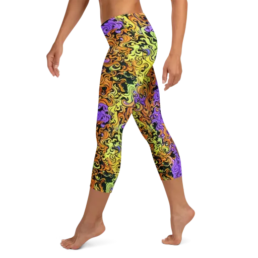 Neon Spell on a Capri Leggings