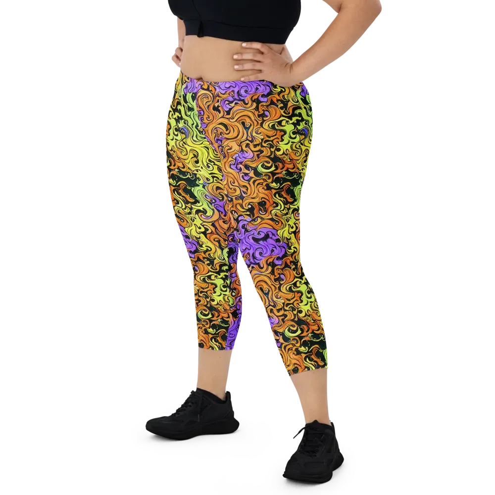 Neon Spell on Capri Leggings — Front