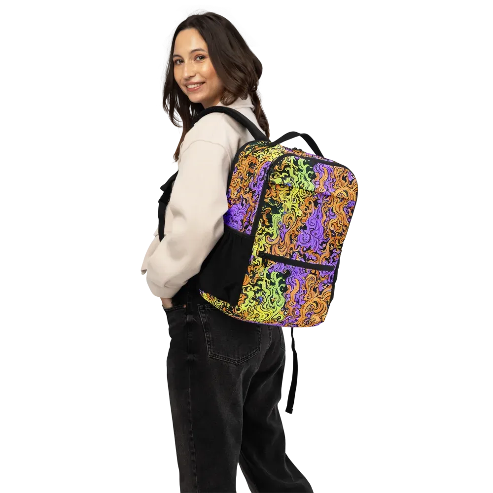 Neon Spell on Utility Backpack — Back