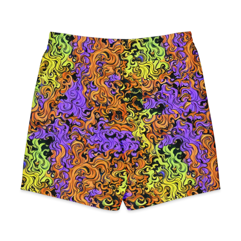 Neon Spell on Men's Board Shorts — Back