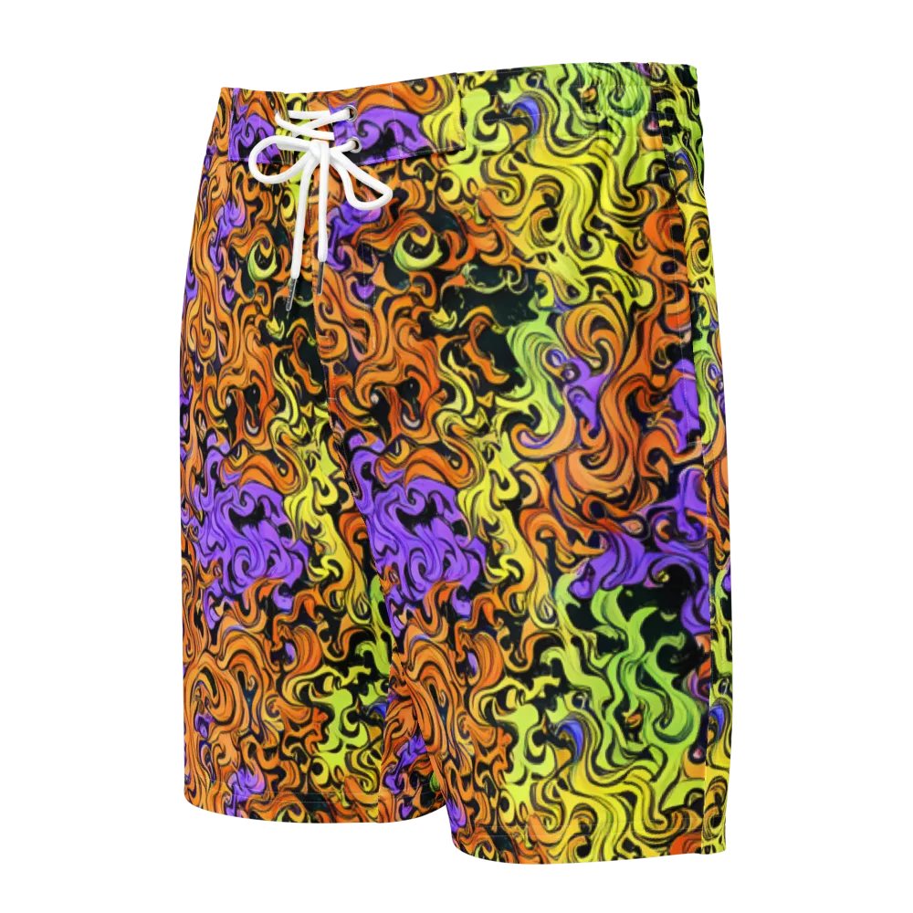 Neon Spell on Men's Board Shorts — Front