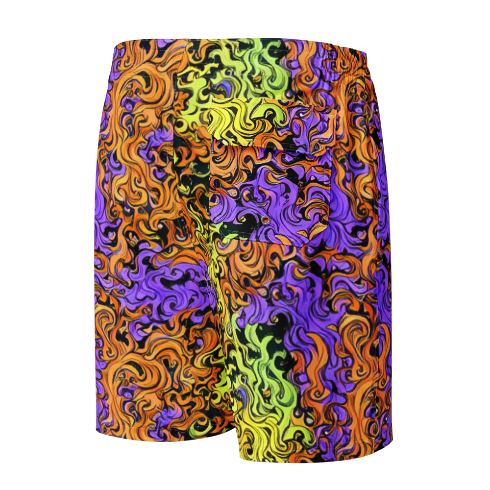 Neon Spell on Men's Board Shorts — Back