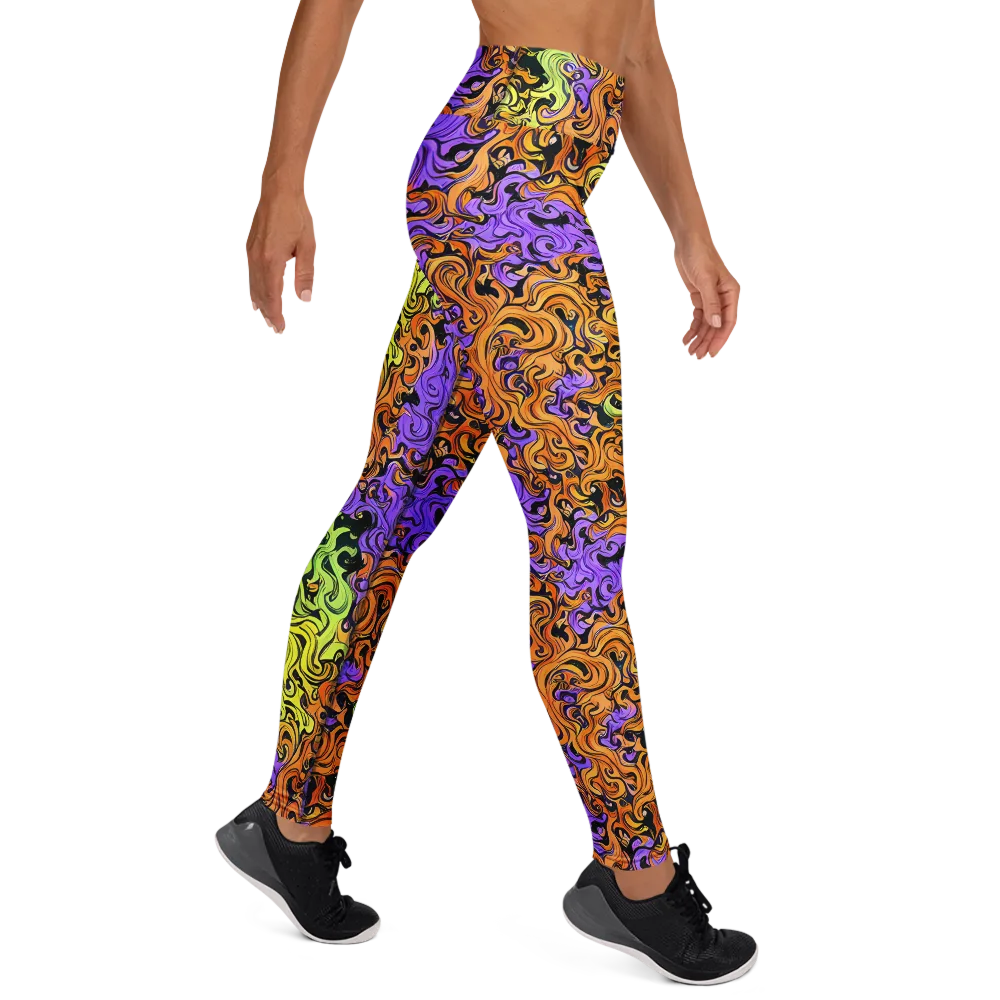 Neon Spell on Yoga Leggings — Right
