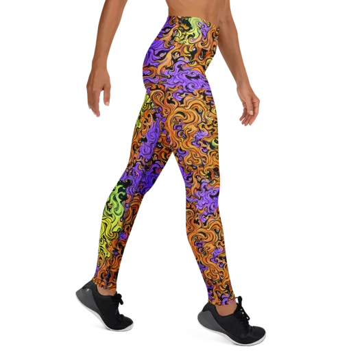 Neon Spell on a Yoga Leggings