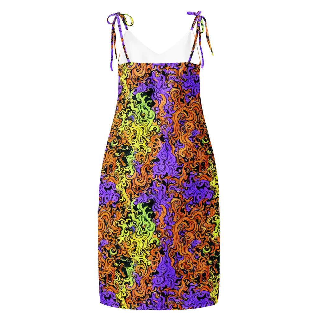 Neon Spell on Slip Dress — Back