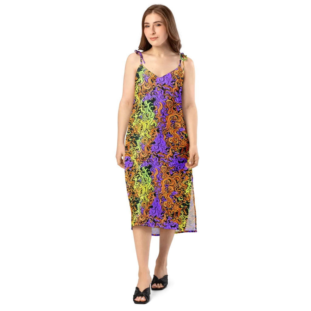 Neon Spell on Slip Dress — Front