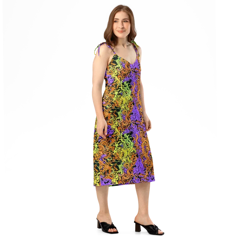 Neon Spell on Slip Dress — Right Front